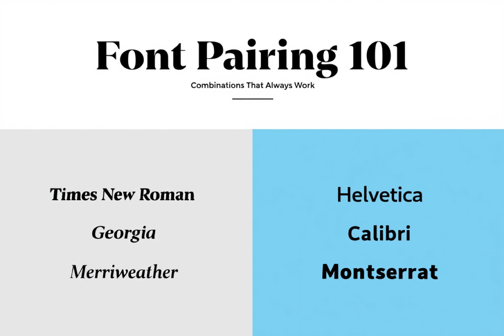 Font Pairing 101: Combinations That Always Work