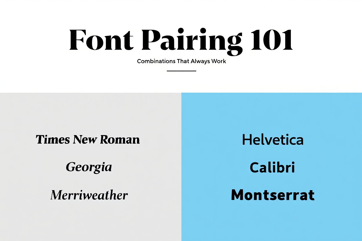 Font Pairing 101: Combinations That Always Work